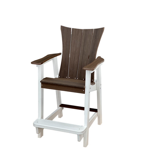 Millwood Pines Bonifacio Poly Adirondack Bar Stool Chair, 26" Counter